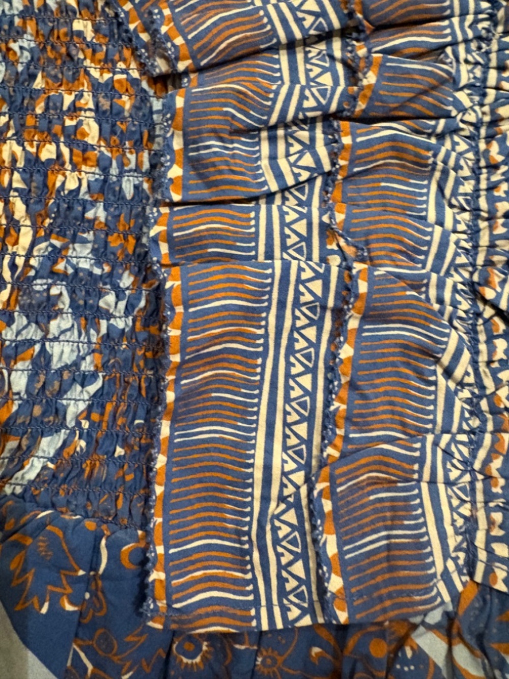 ANTHROPOLOGIE- NWOT- XS- Paisley RUFFLED PUFF SLEEVE BLOUSE - Picture 4 of 5